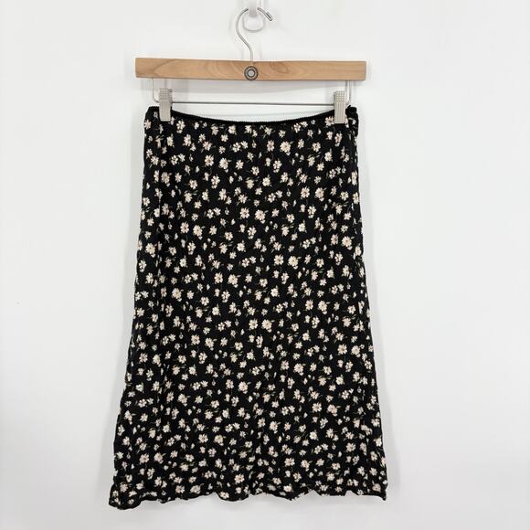 Reformation Slip Midi Skirt Small Fairy Grunge Slinky Floral Dark Cottage 90s - Picture 1 of 7